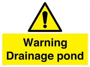 Warning Drainage pond